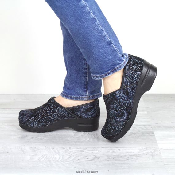 Sanita cipő nők boteh XDBHF11 kék paisley