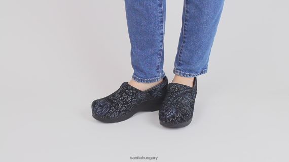 Sanita cipő nők boteh XDBHF11 kék paisley